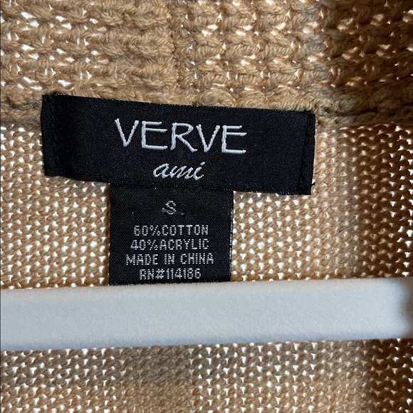 Verve Ami Women's Tan Cardigan Sweater - Picture 2 of 4